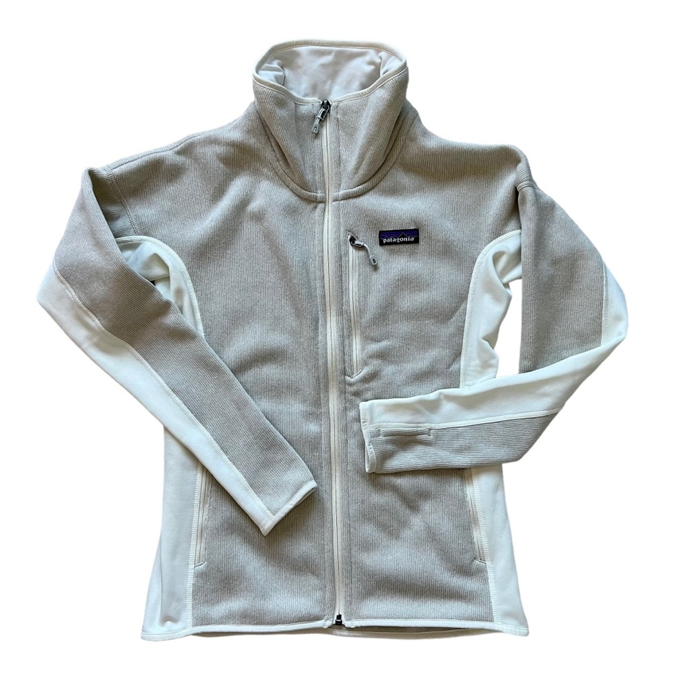 Patagonia Better Sweater Performance Knit Jacket Oyster White Full Zip Pockets
